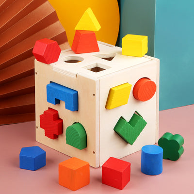 Early education building block wooden toys