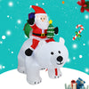 Inflatable Santa Claus And Polar Bear