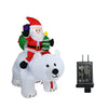 Inflatable Santa Claus And Polar Bear
